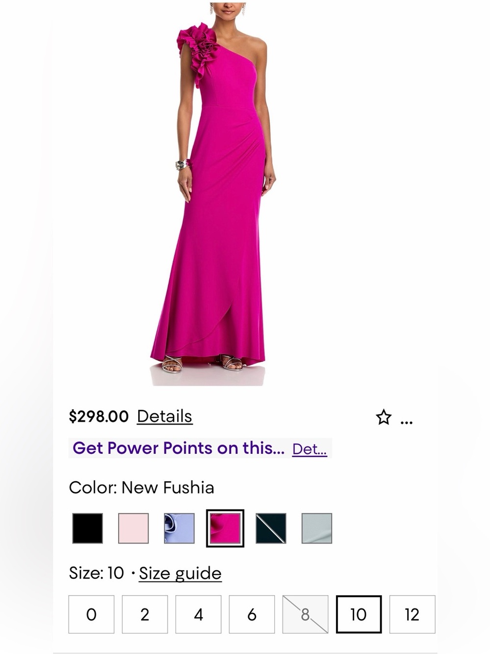 Bloomingdale's AQUA One-Shoulder Ruffle Gown in Fuchsia - Picture 9 of 9